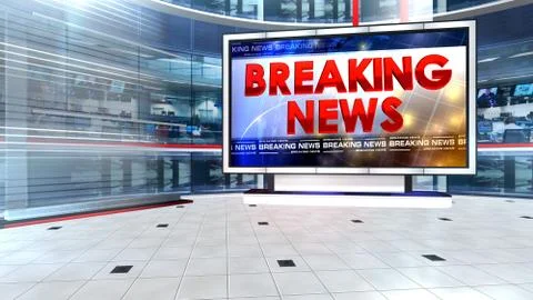 BREAKING NEWS Virtual studio Illustration