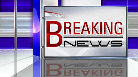 BREAKING NEWS Virtual studio Illustrazione stock