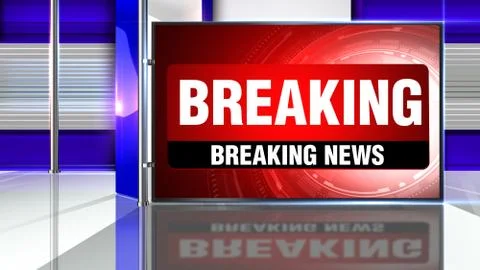 BREAKING NEWS Virtual studio Illustrazione stock