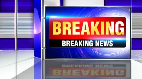 BREAKING NEWS Virtual studio Illustrazione stock