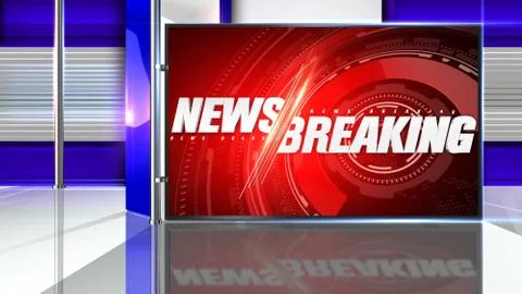 BREAKING NEWS Virtual studio Illustrazione stock