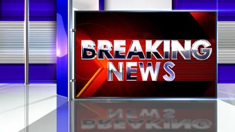 BREAKING NEWS Virtual studio Illustrazione stock