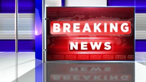 BREAKING NEWS Virtual studio 스톡 일러스트