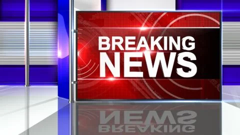 BREAKING NEWS Virtual studio 스톡 일러스트