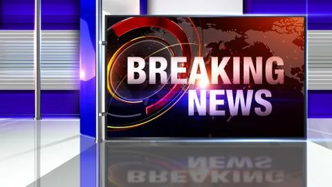 BREAKING NEWS Virtual studio イラスト素材