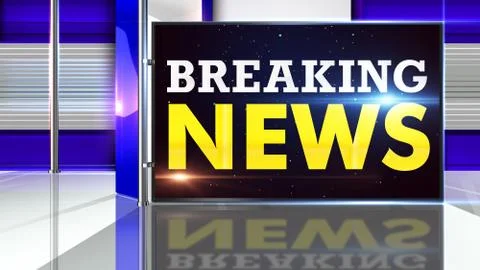 BREAKING NEWS Virtual studio Illustrazione stock