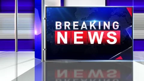 BREAKING NEWS Virtual studio Illustrazione stock
