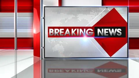BREAKING NEWS Virtual studio 스톡 일러스트