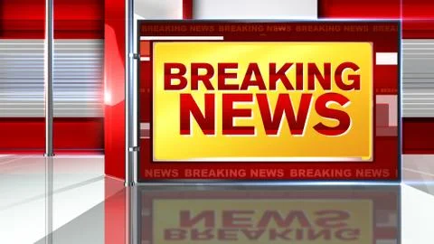 BREAKING NEWS Virtual studio Illustration