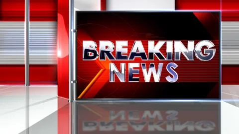 BREAKING NEWS Virtual studio Illustrazione stock