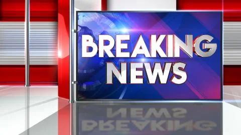 BREAKING NEWS Virtual studio Illustrazione stock