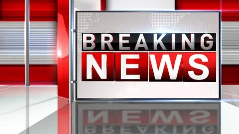 BREAKING NEWS Virtual studio 스톡 일러스트