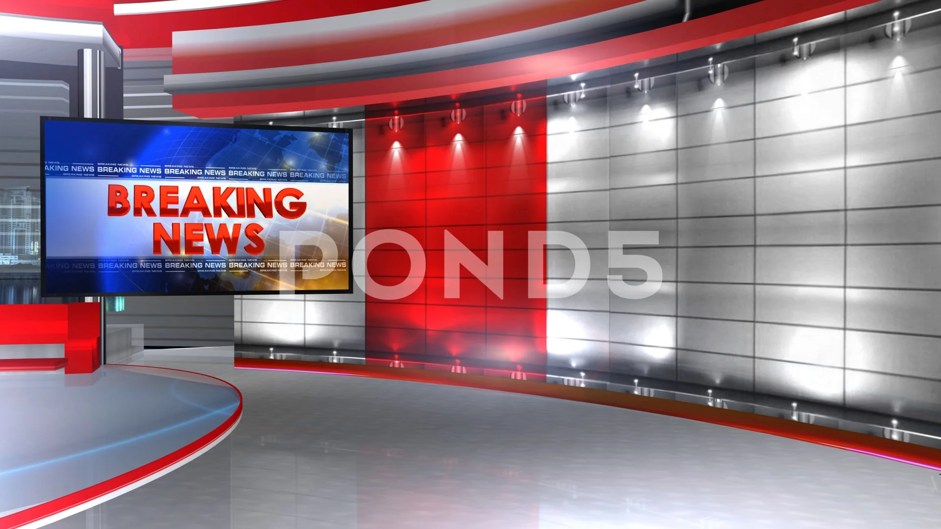 Breaking News Virtualset 1 Stock Video Pond5