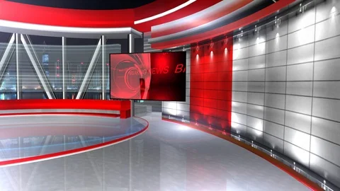 Breaking news virtualset 3 Stock Footage 100550826