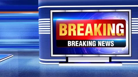 BREAKING NEWSVirtual studio Illustrazione stock