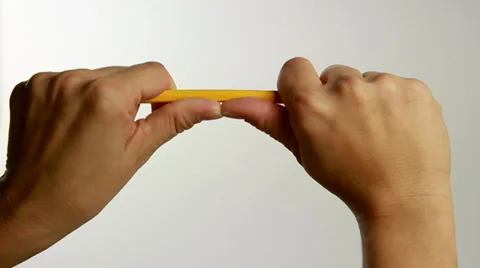 Breaking Pencil set Stock Footage 39260940