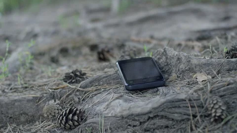 Breaking the phone Stock Footage 113444169