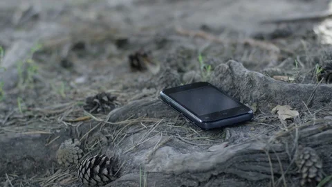 Breaking the phone Stock Footage 113444317