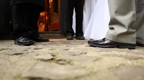 Breaking the plate on the wedding day Stock Footage 35342212