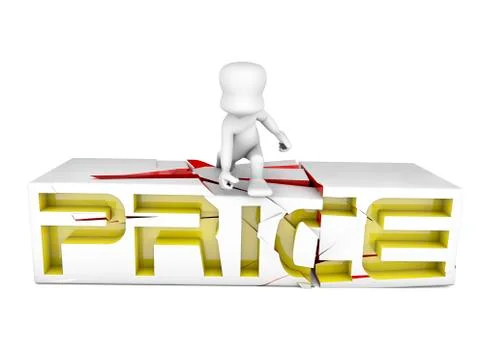 Breaking prices Stock Illustration