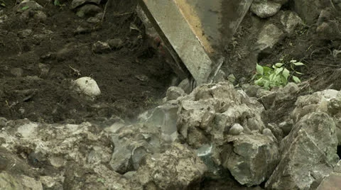 Breaking rocks 01 CU Stock Footage 25604194
