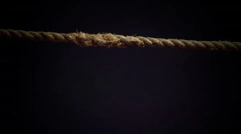 Breaking Rope in Super Slow Motion Stock Footage