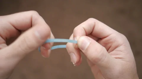 Breaking The Rubber Band Elastic Stock Footage 37095004