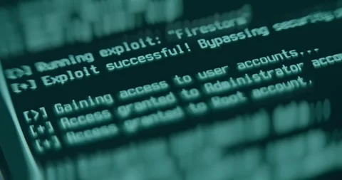 Breaking the security system process to Administrator account Stock Footage 310804230