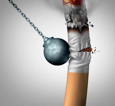 Breaking Smoking Habit Stock Illustration