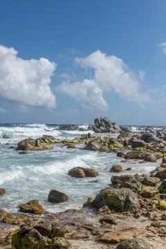 Breaking surf Aruba Stock Photos