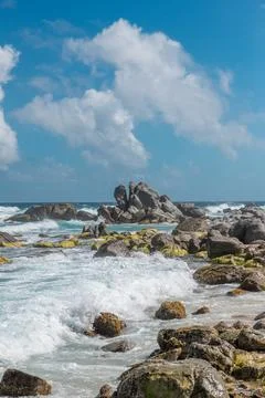 Breaking surf Aruba Stock Photos