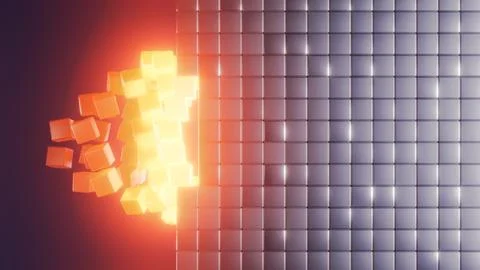 Breaking Through Energy Cubes Shattering Constraints in a Colorful and Dynamic 스톡 일러스트