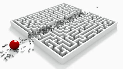 Breaking through the maze 스톡 동영상 169479467