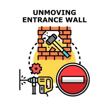 Breaking through obstacles and reaching your goals Stock Illustration