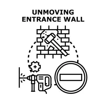 Breaking through obstacles and reaching your goals Stock Illustration