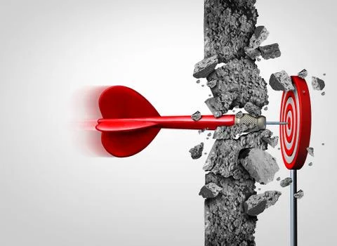 Breaking Through For Success Stock Illustration