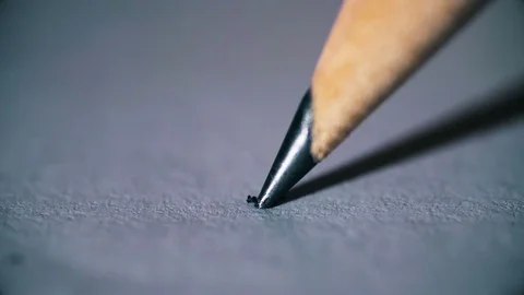 Breaking the tip of a pencil: stress, anger ,frustration- slow motion Stock Footage 78222516