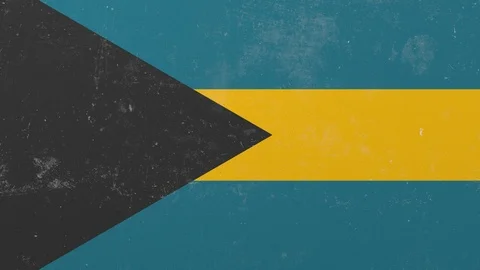 Breaking wall with painted flag of Bahamas. Bahamian crisis conceptual 3D Stock Footage 111925942