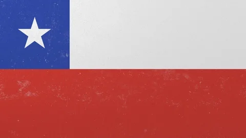 Breaking wall with painted flag of Chile. Chilean crisis conceptual 3D animation Stock Footage 105413270