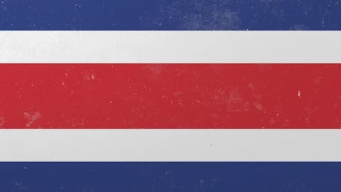 Breaking wall with painted flag of Costa rica. Costa rican crisis conceptual 3D Stock Footage 105415458