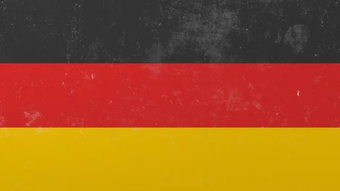 Breaking wall with painted flag of Germany. German crisis conceptual 3D Stock Footage 105419037