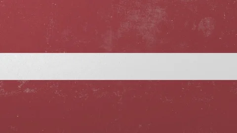 Breaking wall with painted flag of Latvia. Latvian crisis conceptual 3D Stock Footage 111906244