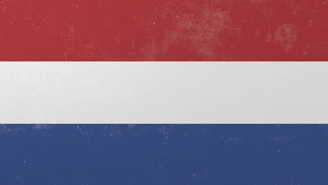 Breaking wall with painted flag of Netherlands. Dutch crisis conceptual 3D Stock Footage 105437343
