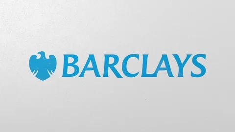 Breaking wall with painted logo of Barclays. Crisis conceptual 3D animation Stock Footage 105631797