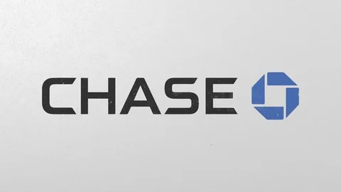Breaking wall with painted logo of Chase. Crisis conceptual 3D animation Stock Footage 105628557