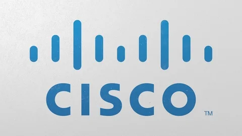 Breaking wall with painted logo of Cisco. Crisis conceptual 3D animation Stock Footage 105627179