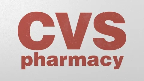 Breaking wall with painted logo of CVS Pharmacy. Crisis conceptual 3D animation Stock Footage 105626665