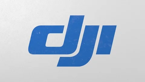 Breaking wall with painted logo of DJI. Crisis related editorial 3D animation Stock Footage 111901464