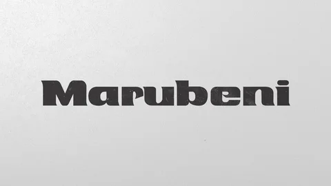 Breaking wall with painted logo of Marubeni. Crisis conceptual editorial 3D Stock Footage 105679223