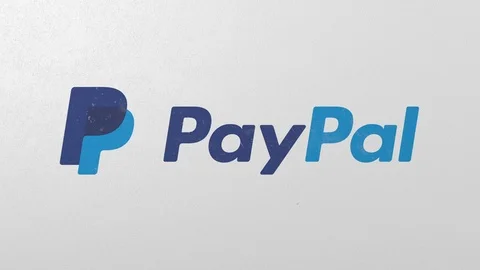Breaking wall with painted logo of PayPal. Crisis conceptual editorial 3D Stock Footage 105699491